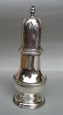 silver caster: London 1748