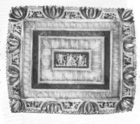 tray with Arianna, Dioniso and a satyr tray with Arianna, Dioniso and a satyr