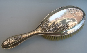 silver brush Birmingham (England) 1908, silversmith WJM & Co. silver brush Birmingham (England) 1908, silversmith WJM & Co.