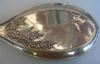 silver brush Birmingham (England) 1908, silversmith WJM & Co. silver brush Birmingham (England) 1908, silversmith WJM & Co.
