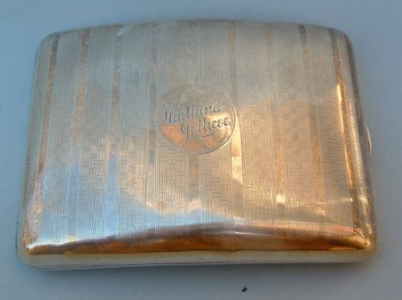 sterling silver cigarette case Birmingham 1910 sterling silver cigarette case Birmingham 1910